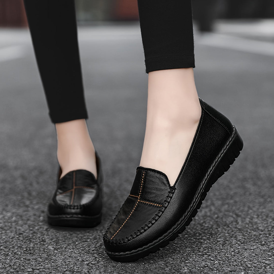 DELACROIX | Mocassins Surpiqués à Enfiler pour Femme Michèle
