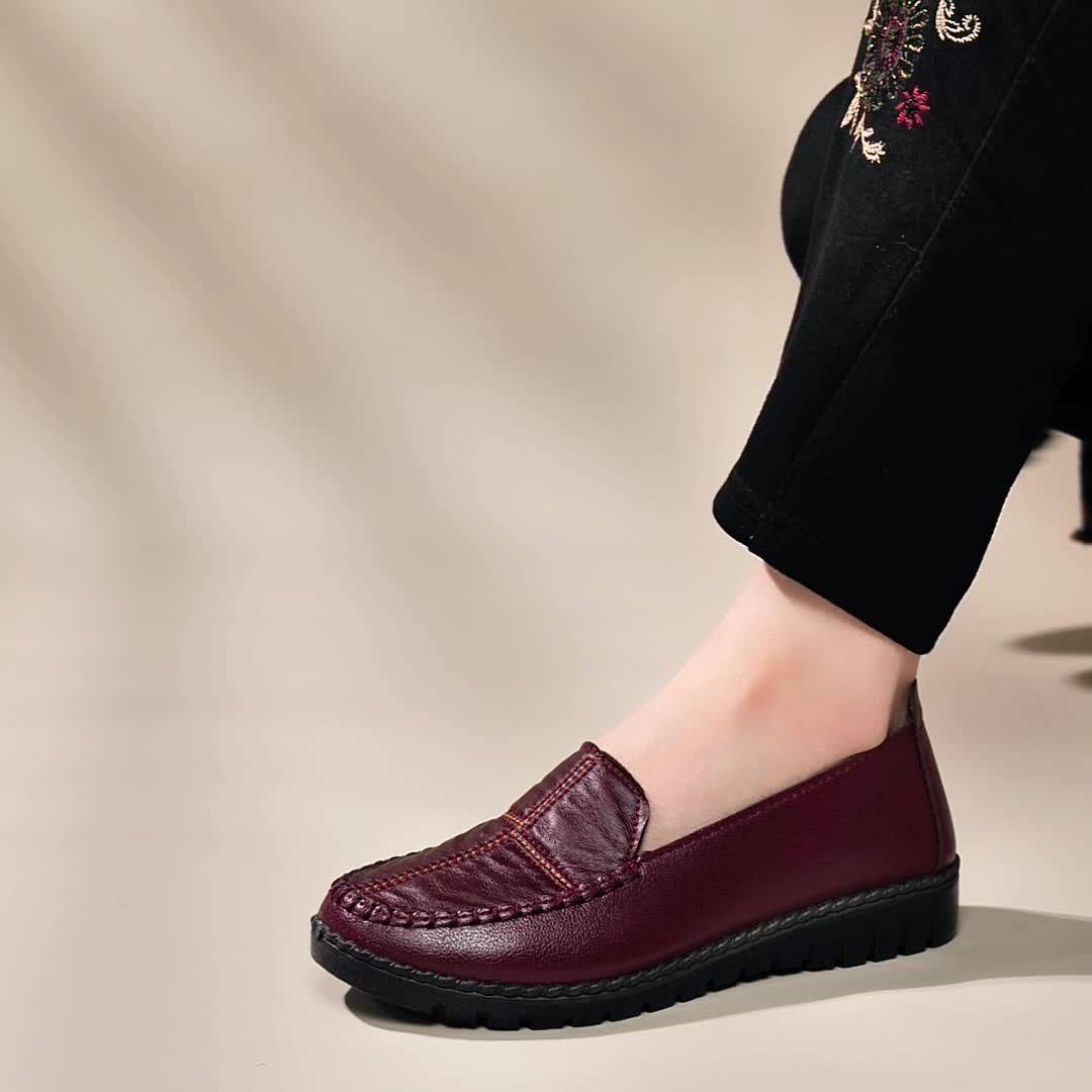 DELACROIX | Mocassins Surpiqués à Enfiler pour Femme Michèle