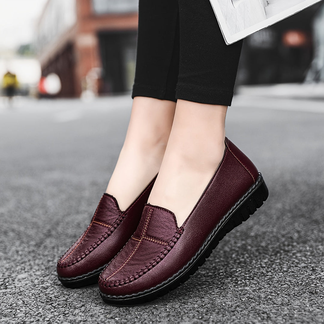 DELACROIX | Mocassins Surpiqués à Enfiler pour Femme Michèle