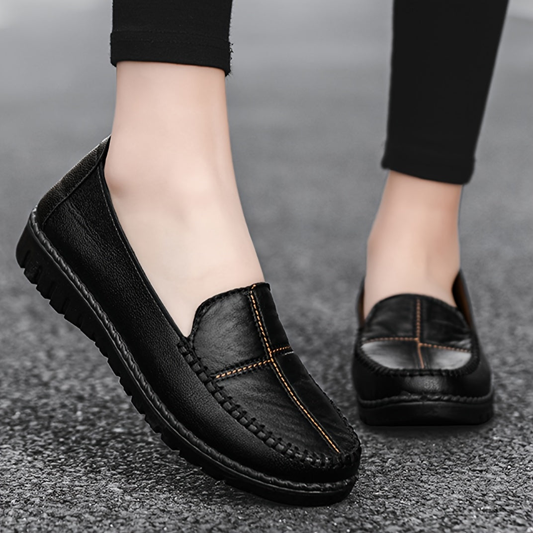 DELACROIX | Mocassins Surpiqués à Enfiler pour Femme Michèle