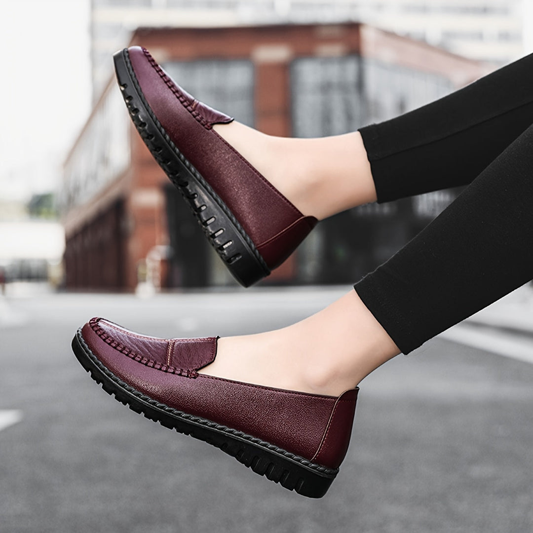 DELACROIX | Mocassins Surpiqués à Enfiler pour Femme Michèle