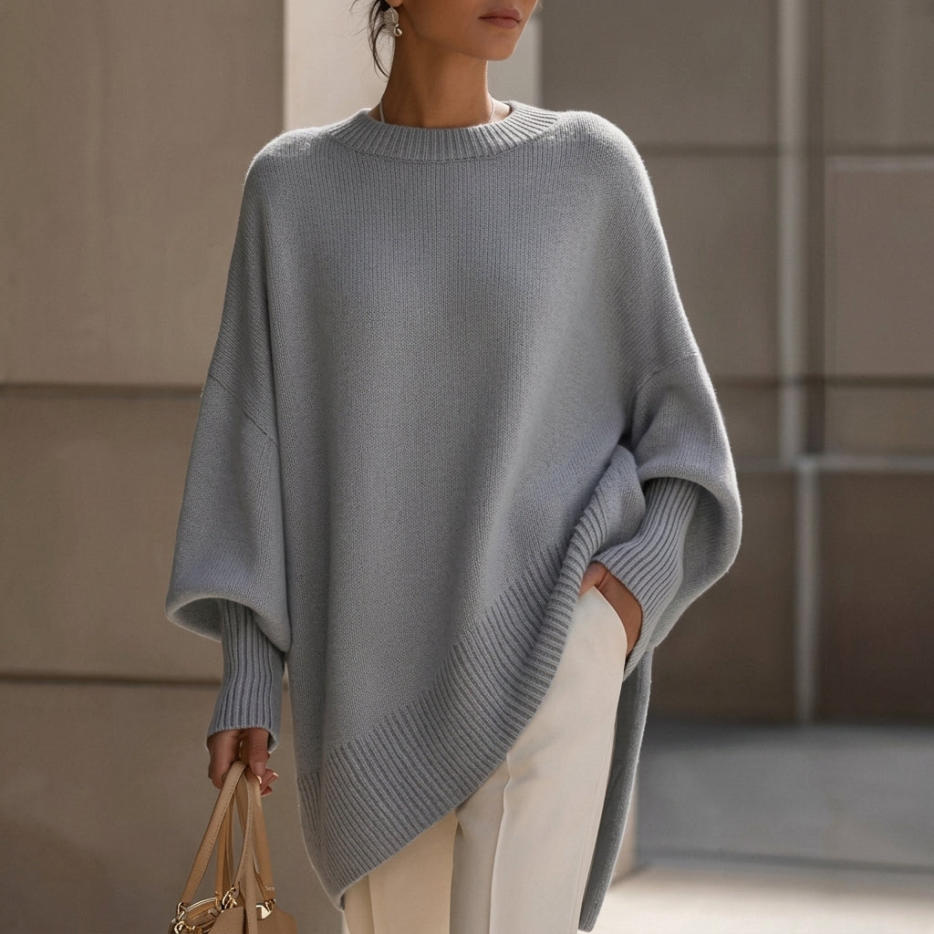 DELACROIX | Poncho Asymétrique Col Rond pour Femme Florence