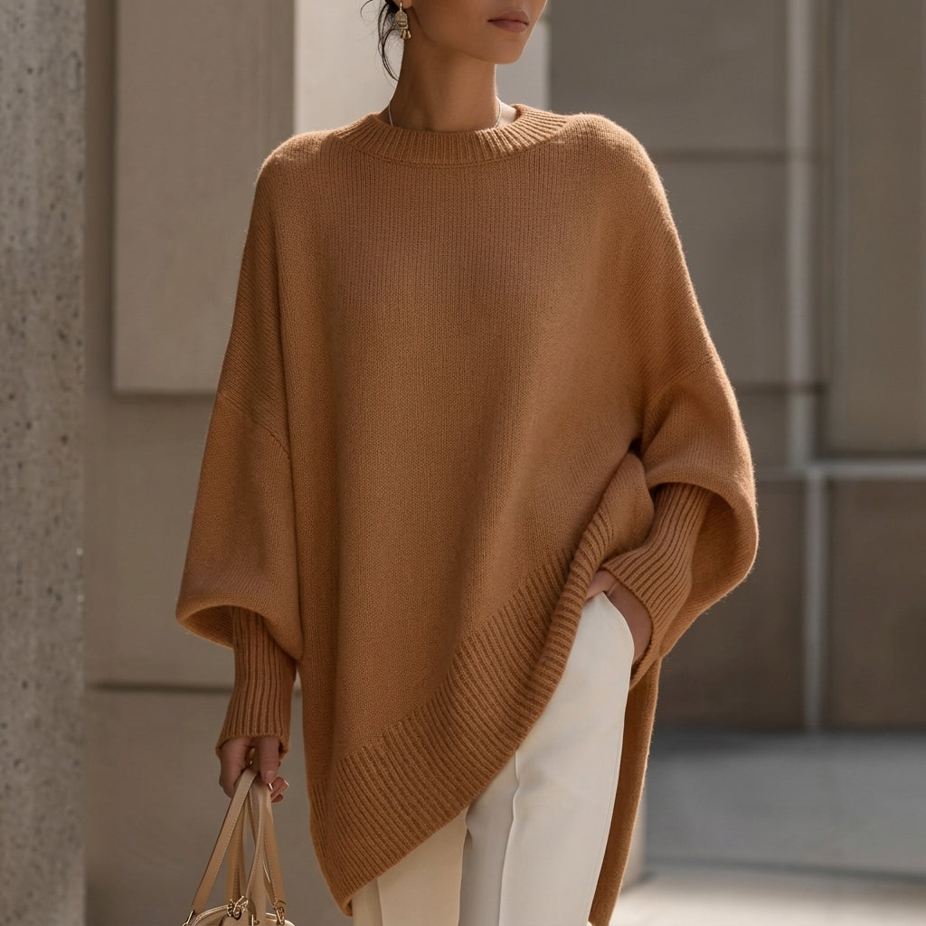 DELACROIX | Poncho Asymétrique Col Rond pour Femme Florence