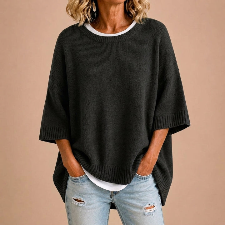 DELACROIX | Poncho en Maille Col Rond pour Femme Sophie