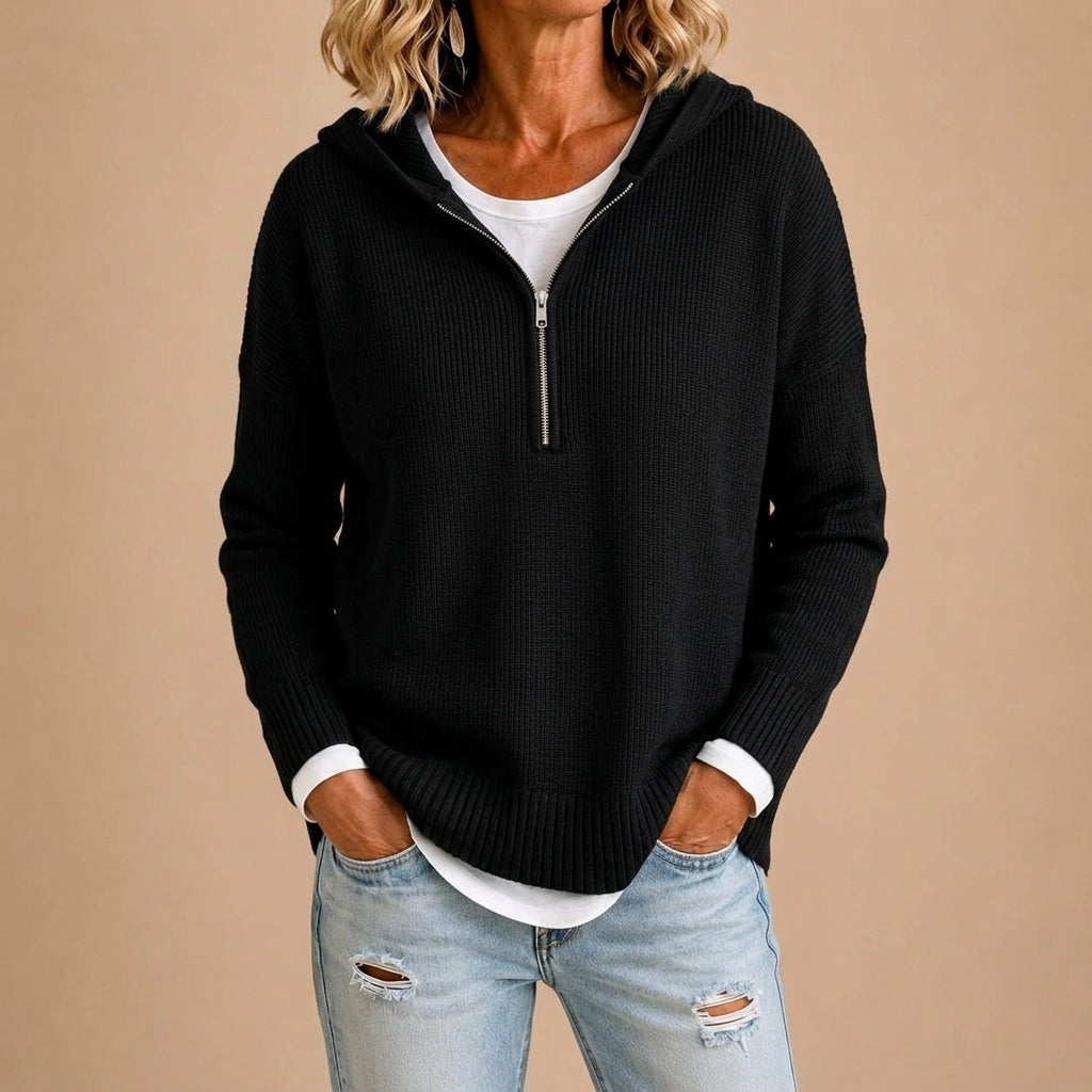 DELACROIX | Pull à Capuche Zippé pour Femme Charlotte