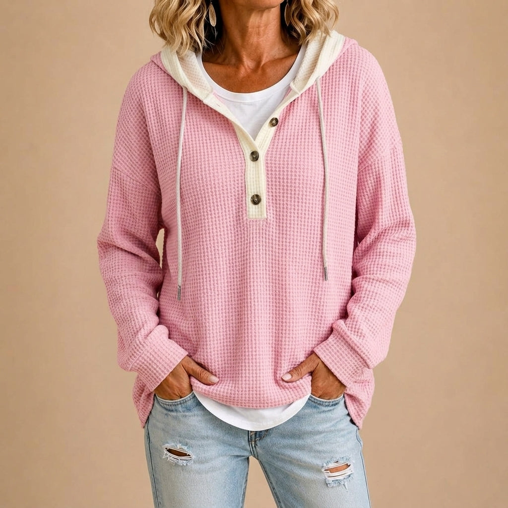 DELACROIX | Pull Gaufré à Capuche pour Femme Christine