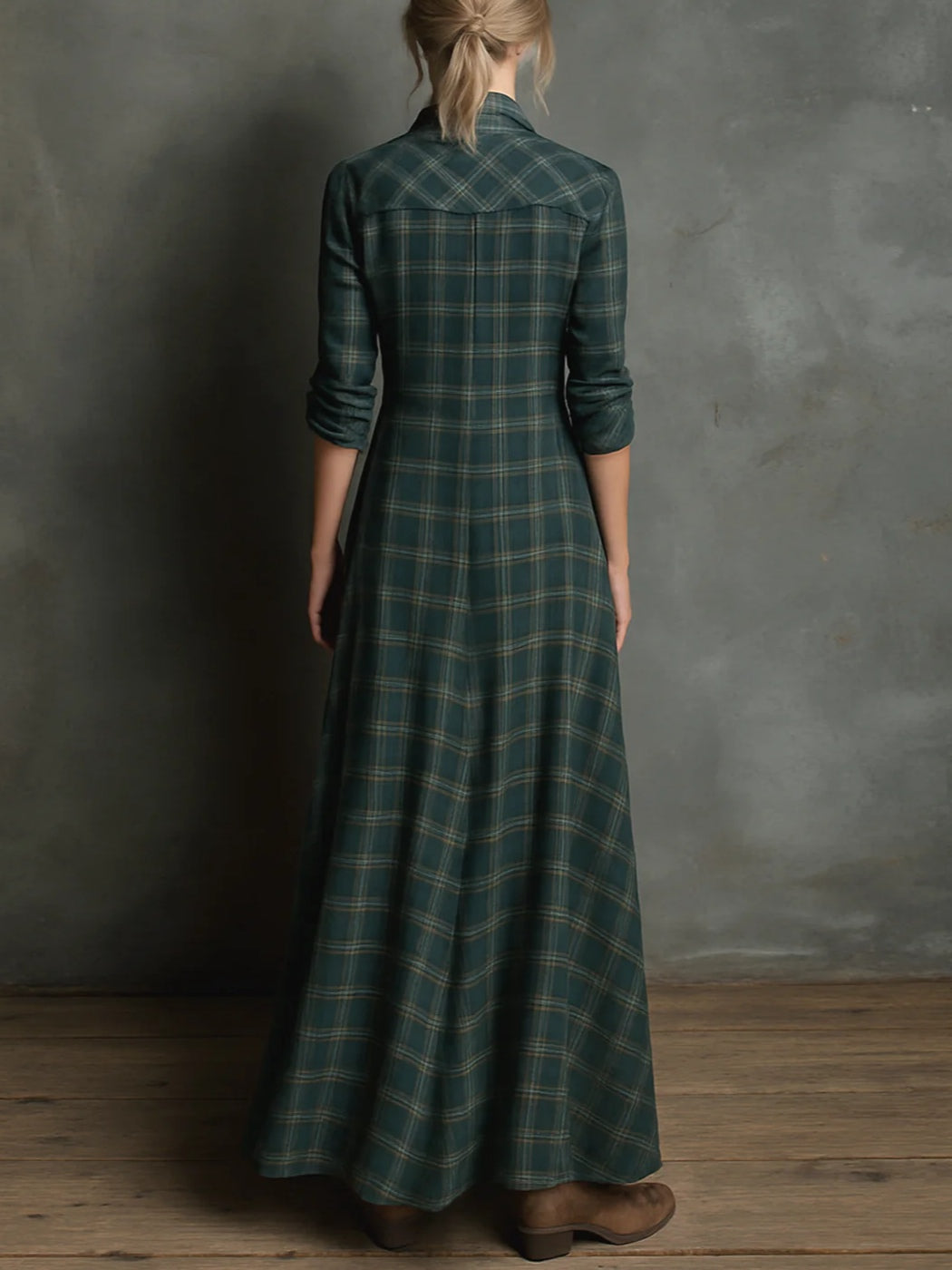 DELACROIX | Robe Chemise Longue à Carreaux pour Femme Camille