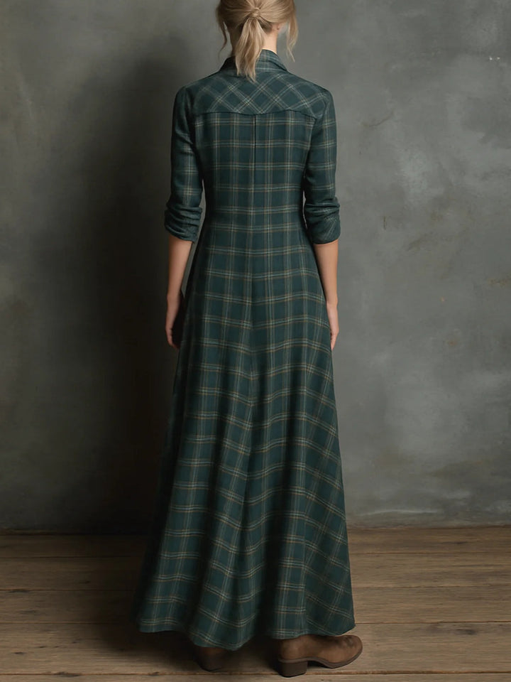 DELACROIX | Robe Chemise Longue à Carreaux pour Femme Camille