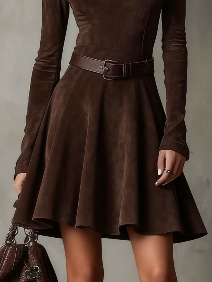 DELACROIX | Robe Courte Évasée Ceinturée pour Femme Sophie