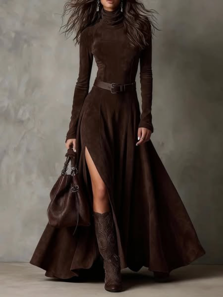DELACROIX | Robe Longue Col Roulé pour Femme Élise