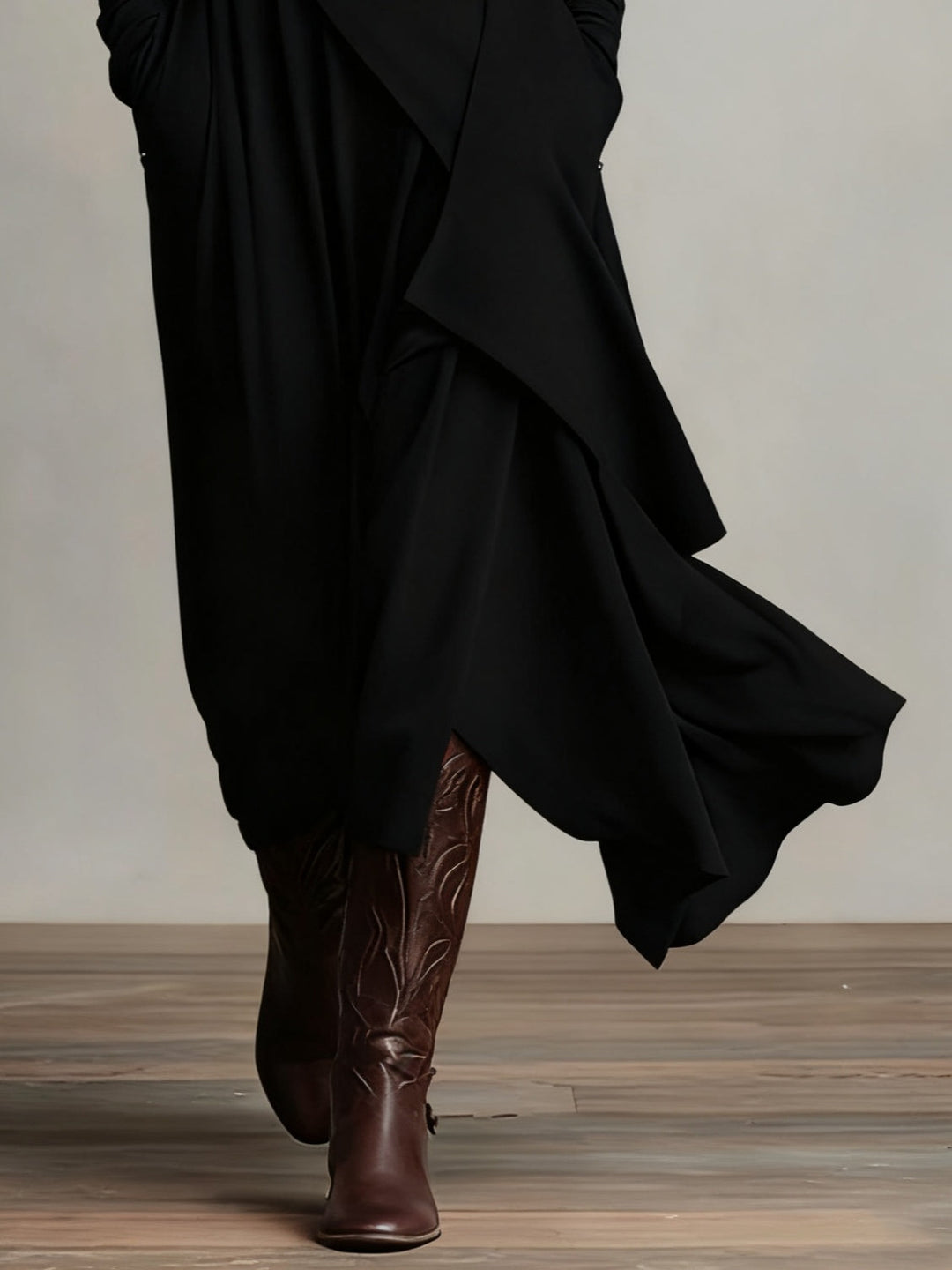 DELACROIX | Robe Longue Drapée Asymétrique pour Femme Charlotte