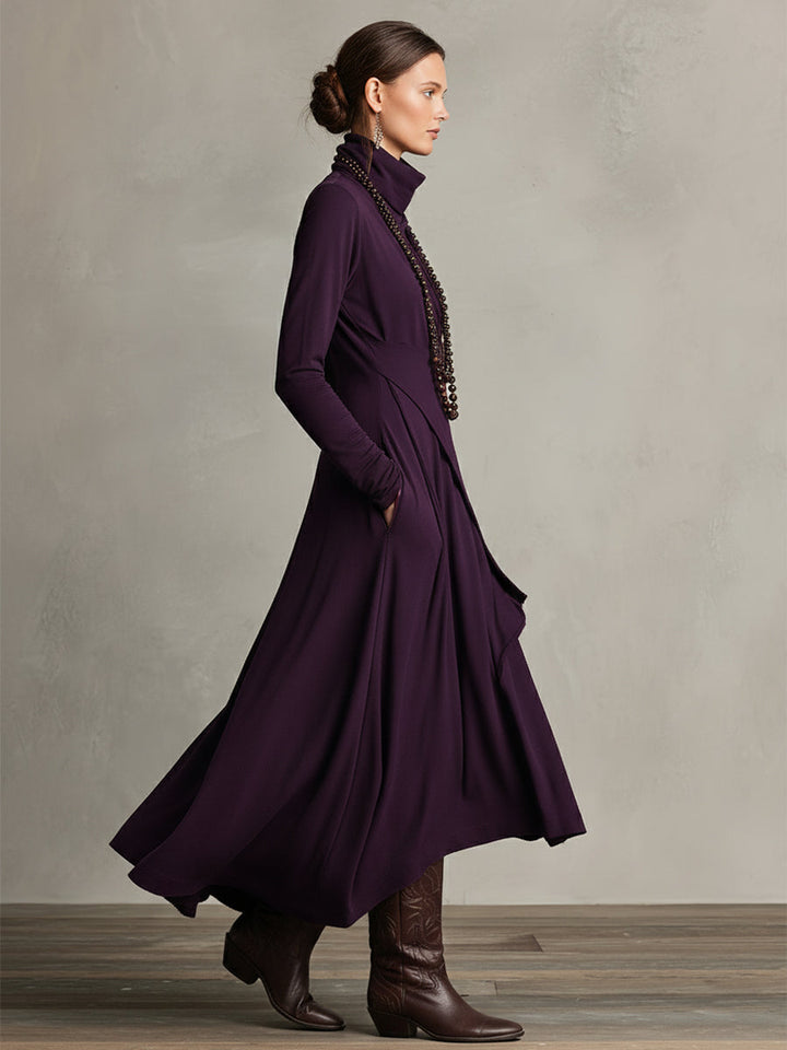 DELACROIX | Robe Longue Drapée Asymétrique pour Femme Véronique