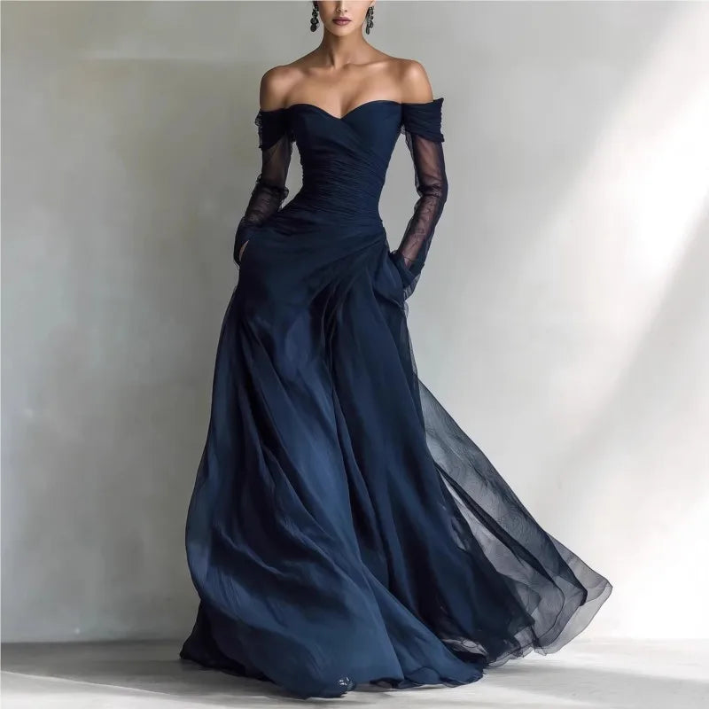 DELACROIX | Robe Longue Épaules Dénudées pour Femme Christine