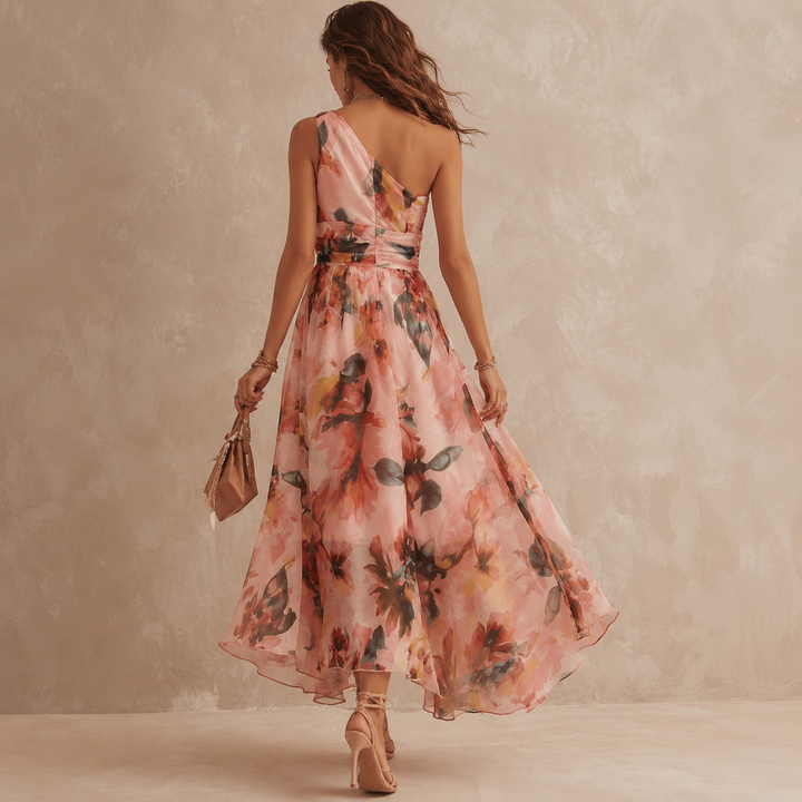 DELACROIX | Robe Longue Fleurie Asymétrique pour Femme Manon