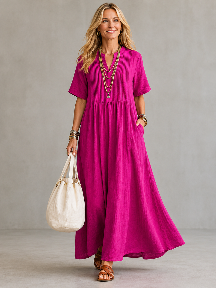 DELACROIX | Robe Longue Plissée pour Femme Sylvie
