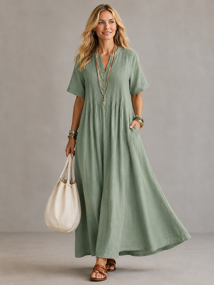 DELACROIX | Robe Longue Plissée pour Femme Sylvie