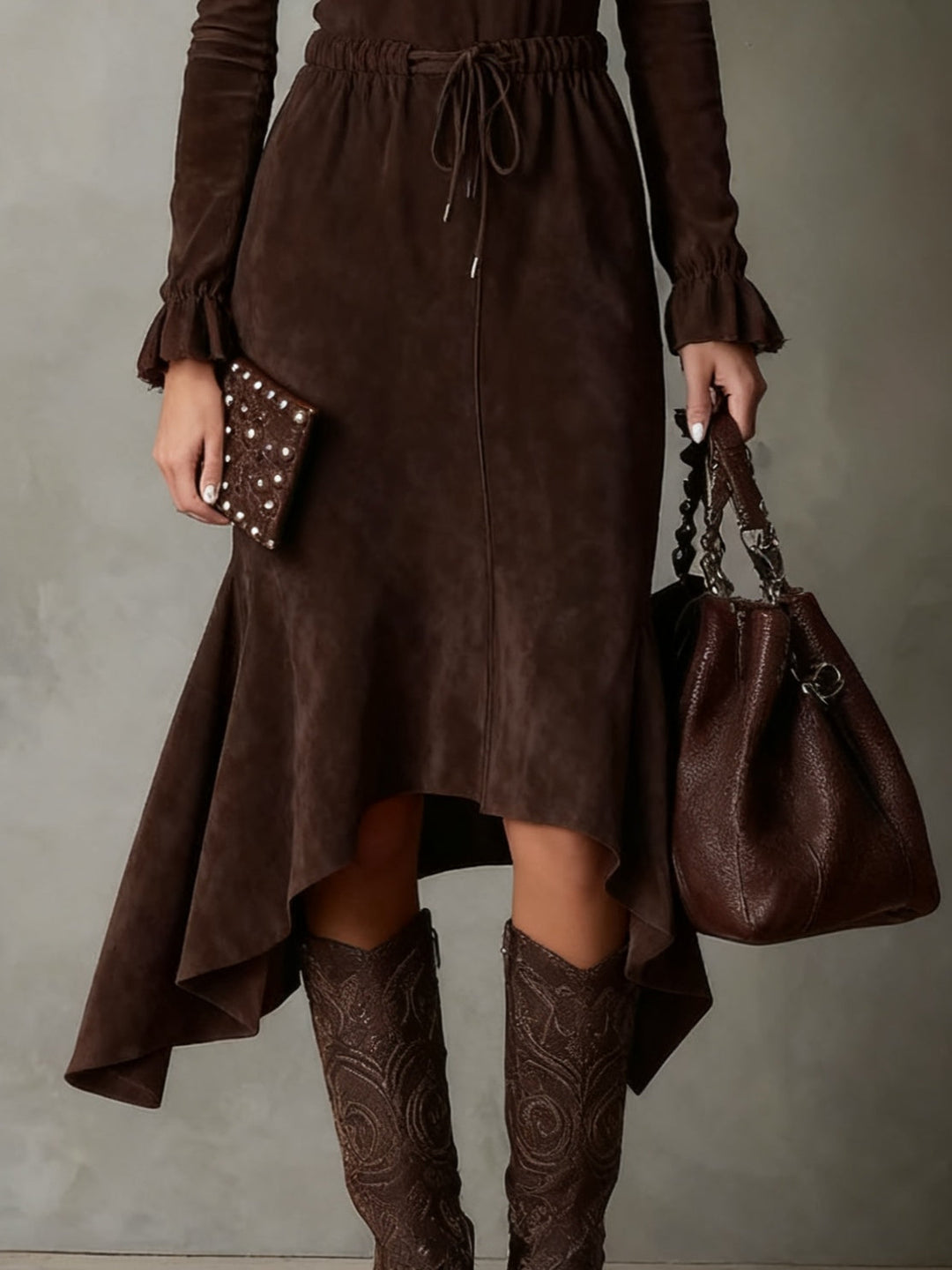 DELACROIX | Robe Mi-Longue Asymétrique pour Femme Sandrine