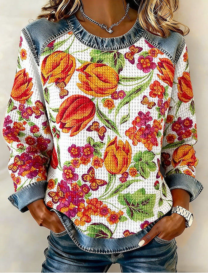 DELACROIX | Sweat Imprimé Tulipes pour Femme Michèle