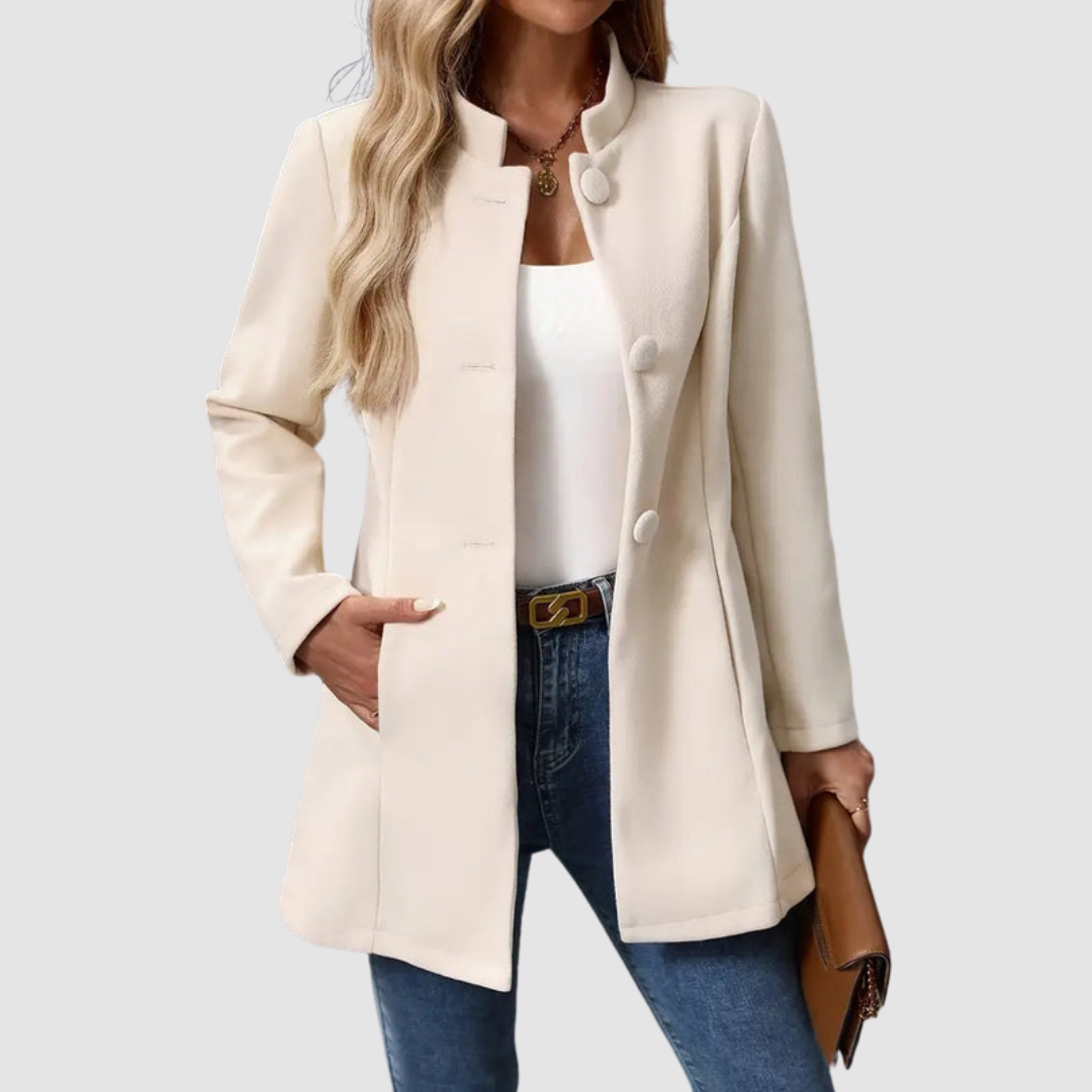 DELACROIX | Veste Col Montant Boutonnée pour Femme Isabelle