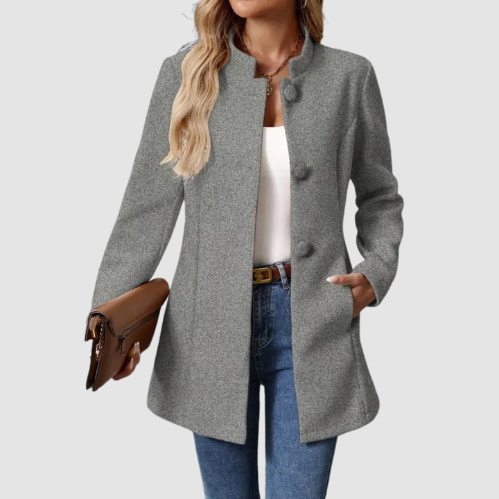 DELACROIX | Veste Col Montant Boutonnée pour Femme Isabelle