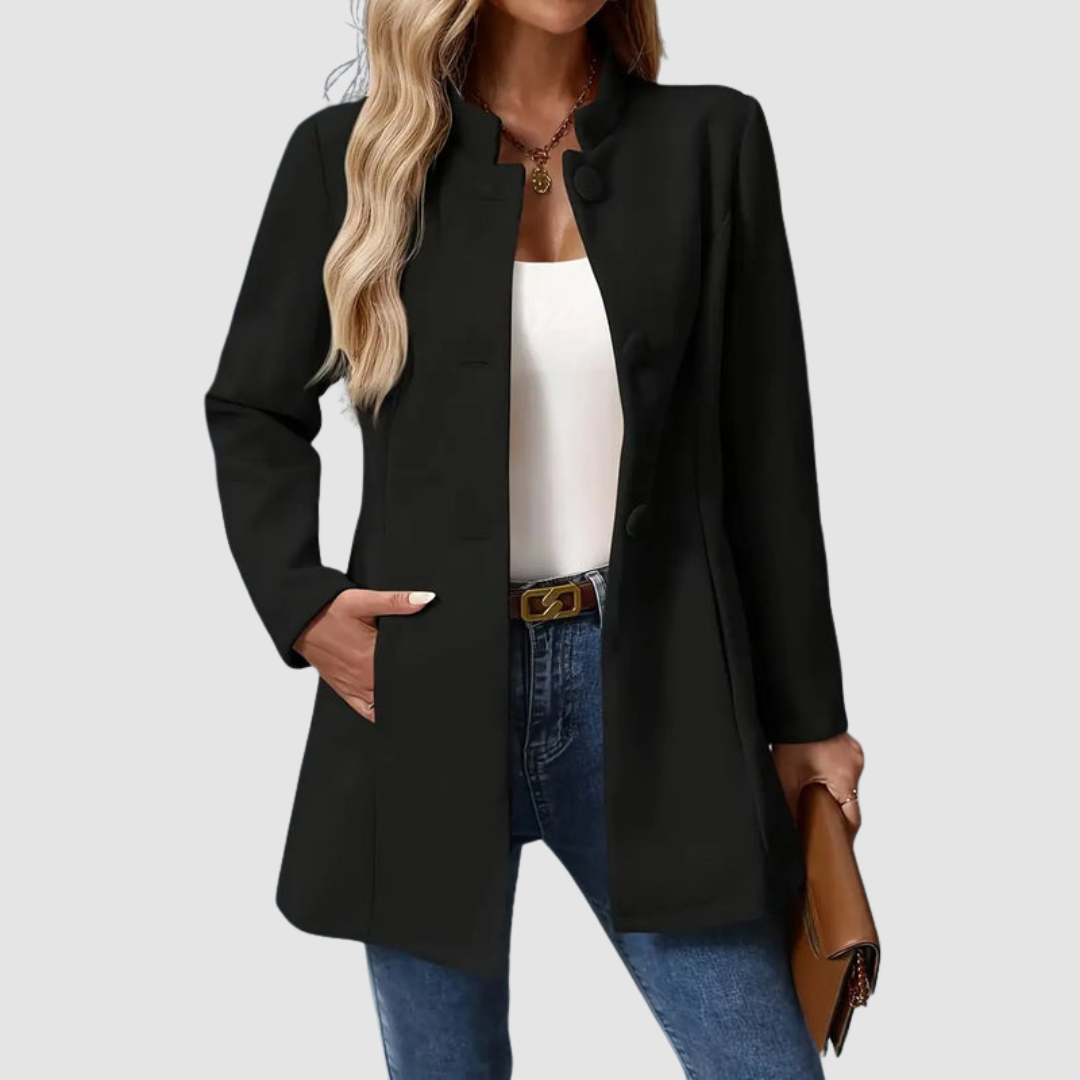 DELACROIX | Veste Col Montant Boutonnée pour Femme Isabelle