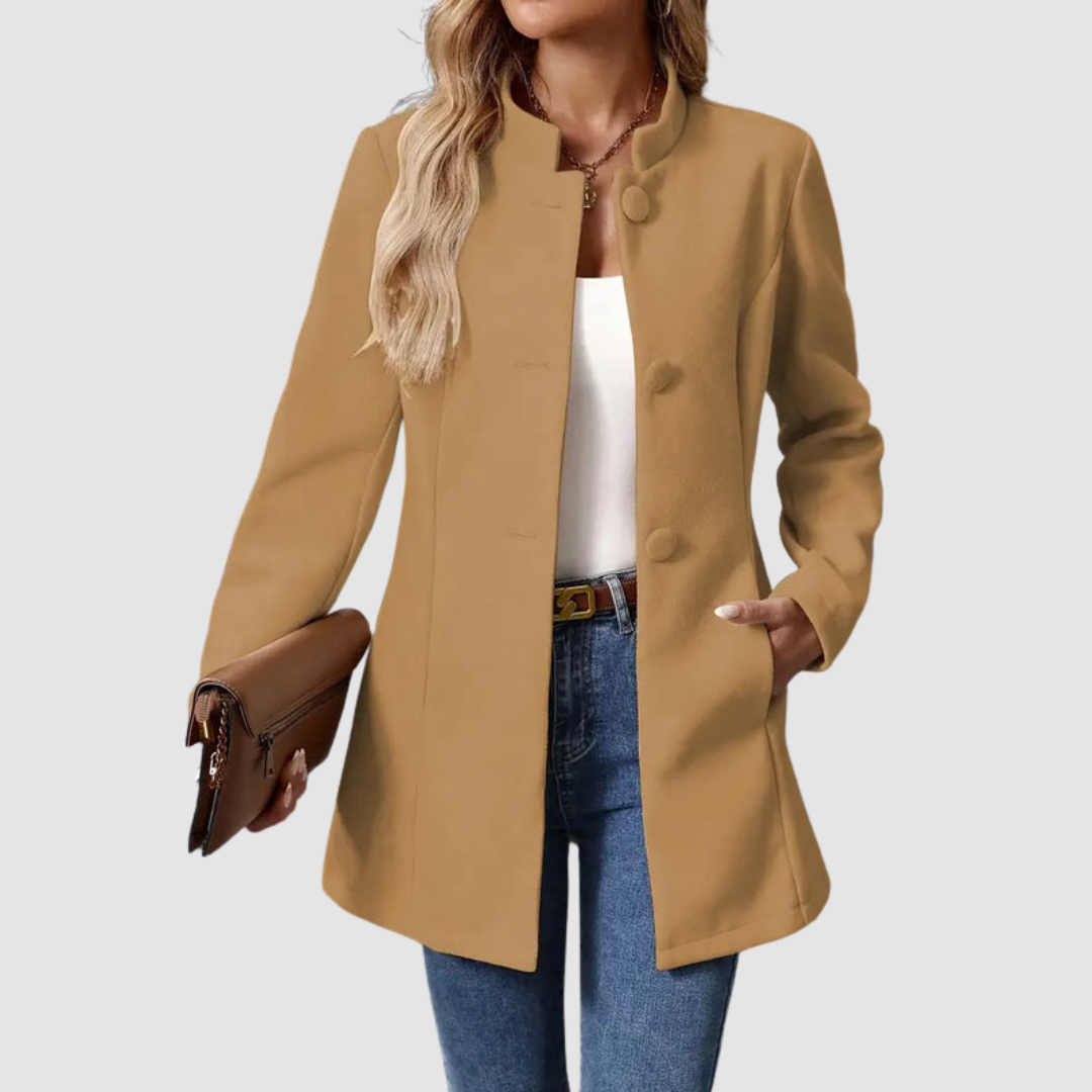 DELACROIX | Veste Col Montant Boutonnée pour Femme Isabelle