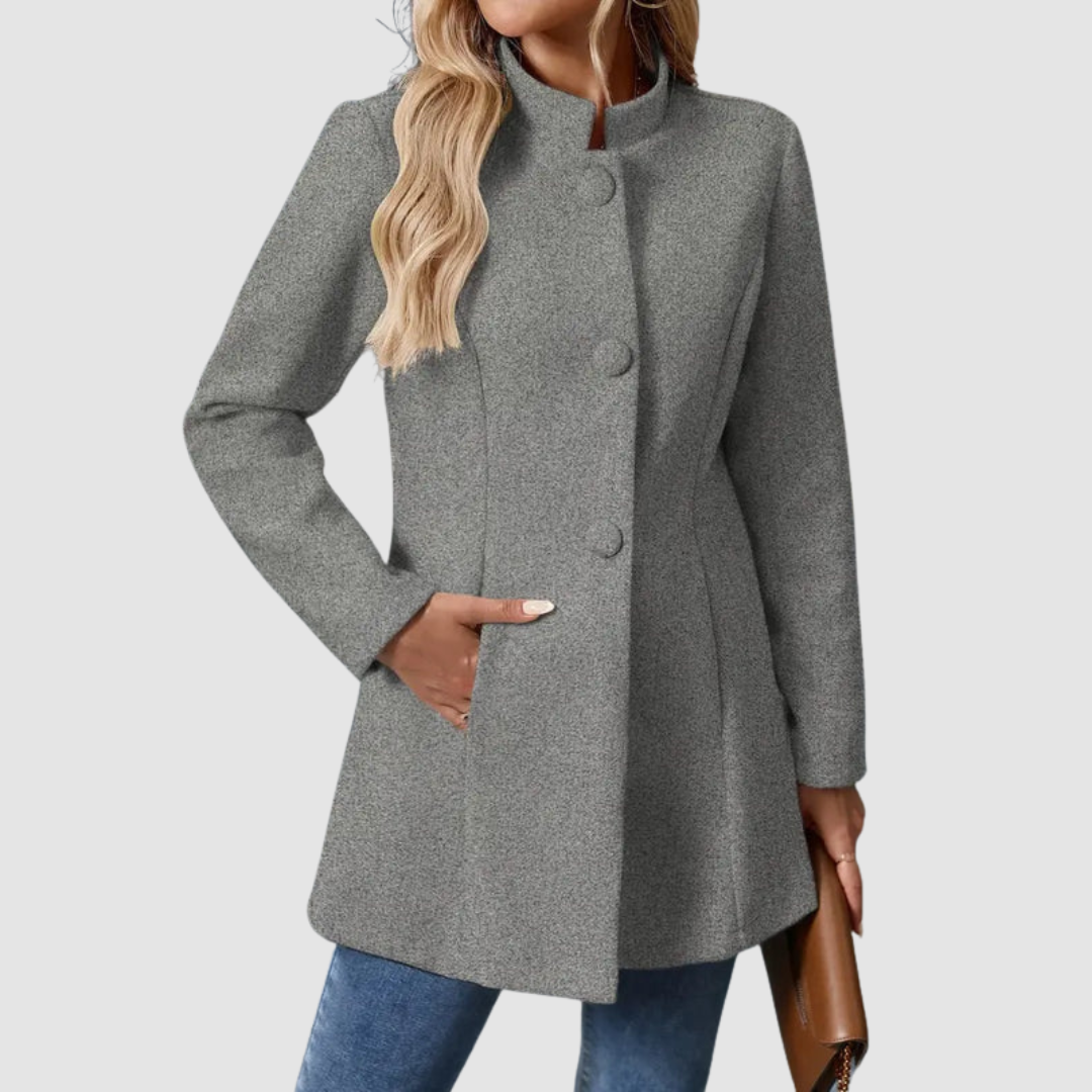 DELACROIX | Veste Col Montant Boutonnée pour Femme Isabelle