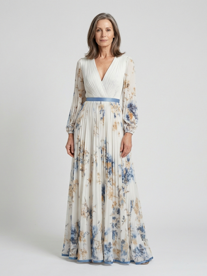 DELACROIX | Robe Maxi Fleurie à Manches Longues Lavinia