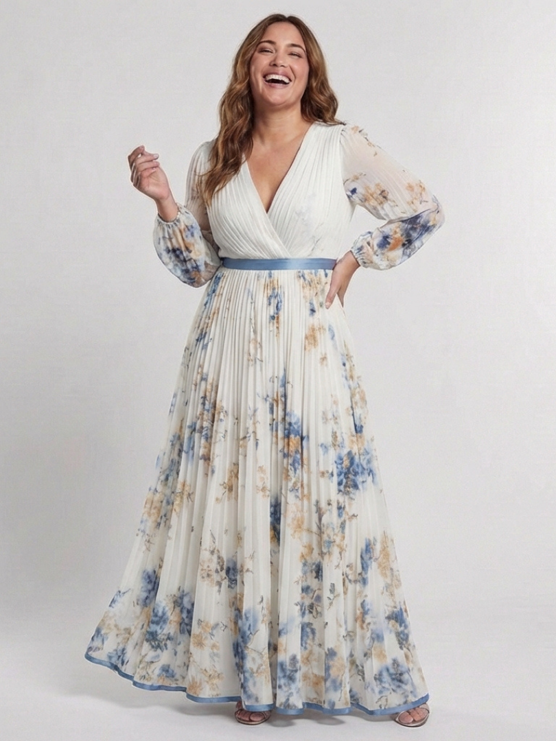 DELACROIX | Robe Maxi Fleurie à Manches Longues Lavinia