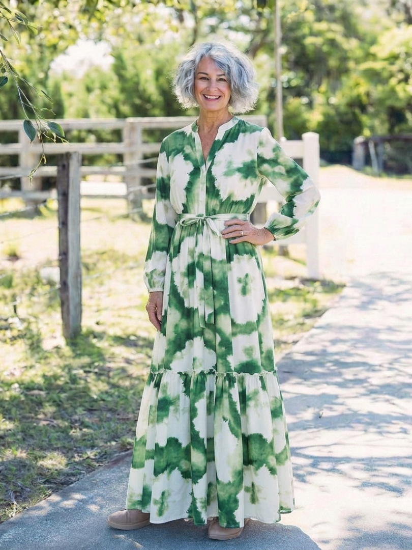 DELACROIX | Robe Maxi à Manches Longues Sabine