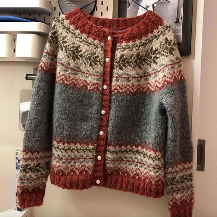 DELACROIX | Gilet Maille Boutonné Jacquard Catherine