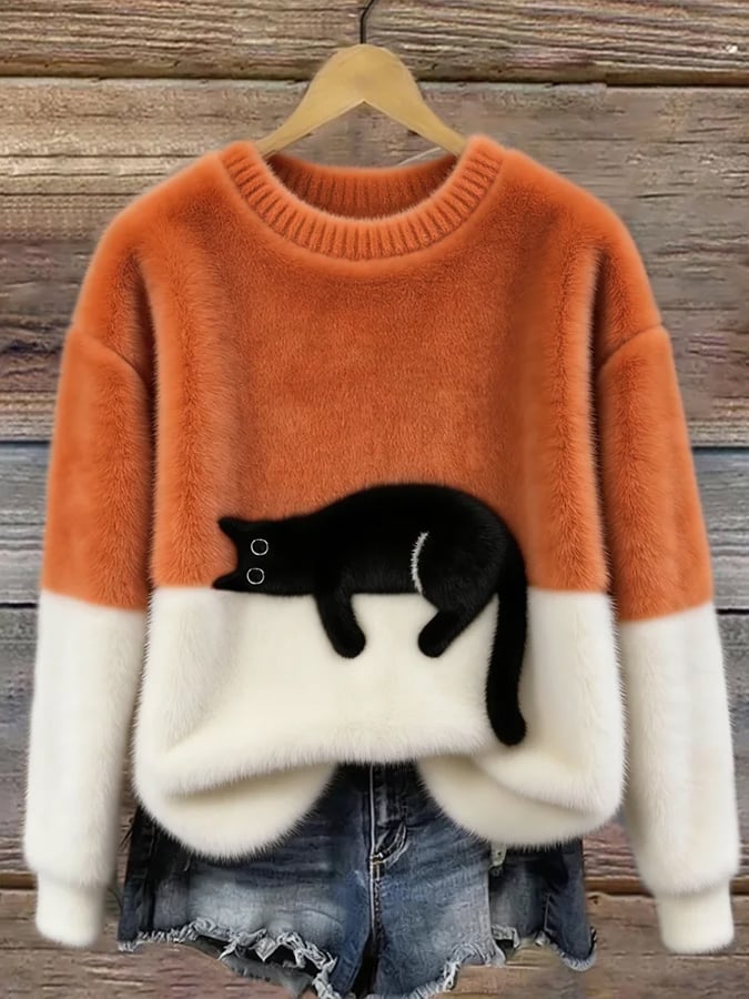 DELACROIX | Pull Douillet Chat Endormi Charlotte