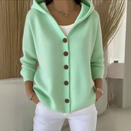 DELACROIX | Cardigan à Capuche Boutonné Marie