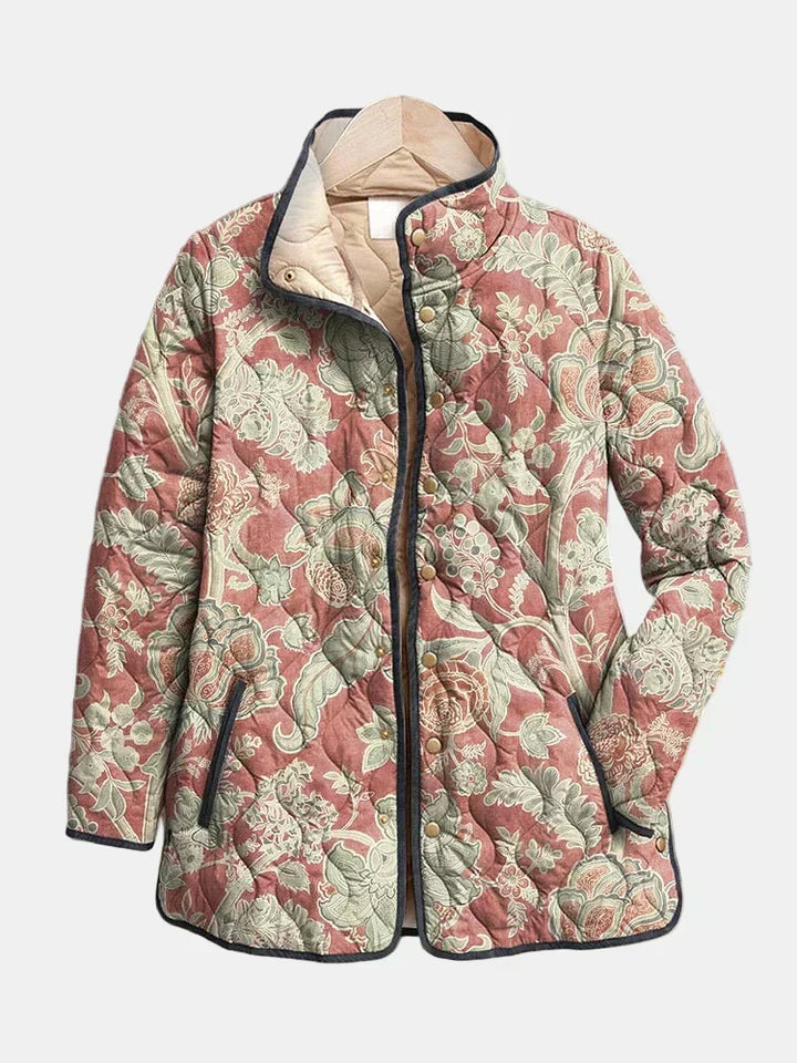 DELACROIX | Veste Matelassée Damas Terracotta Pauline