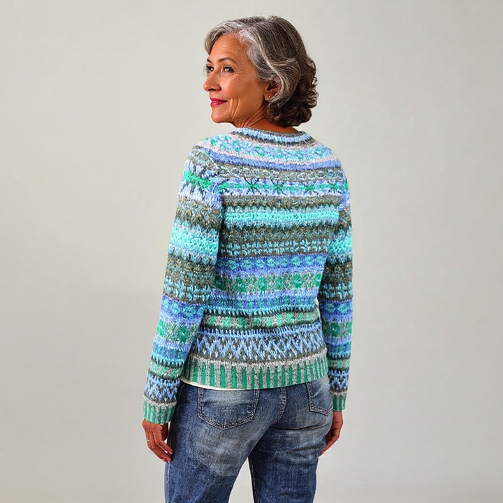 DELACROIX | Pull Maille Chinée Océan Florence