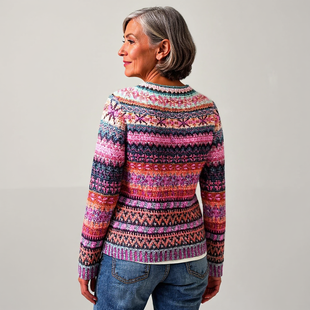 DELACROIX | Pull Maille Chinée Rose Élina