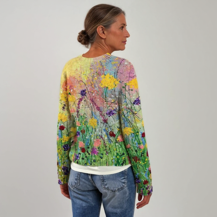 DELACROIX | Pull Maille Prairie Fleurie Manon