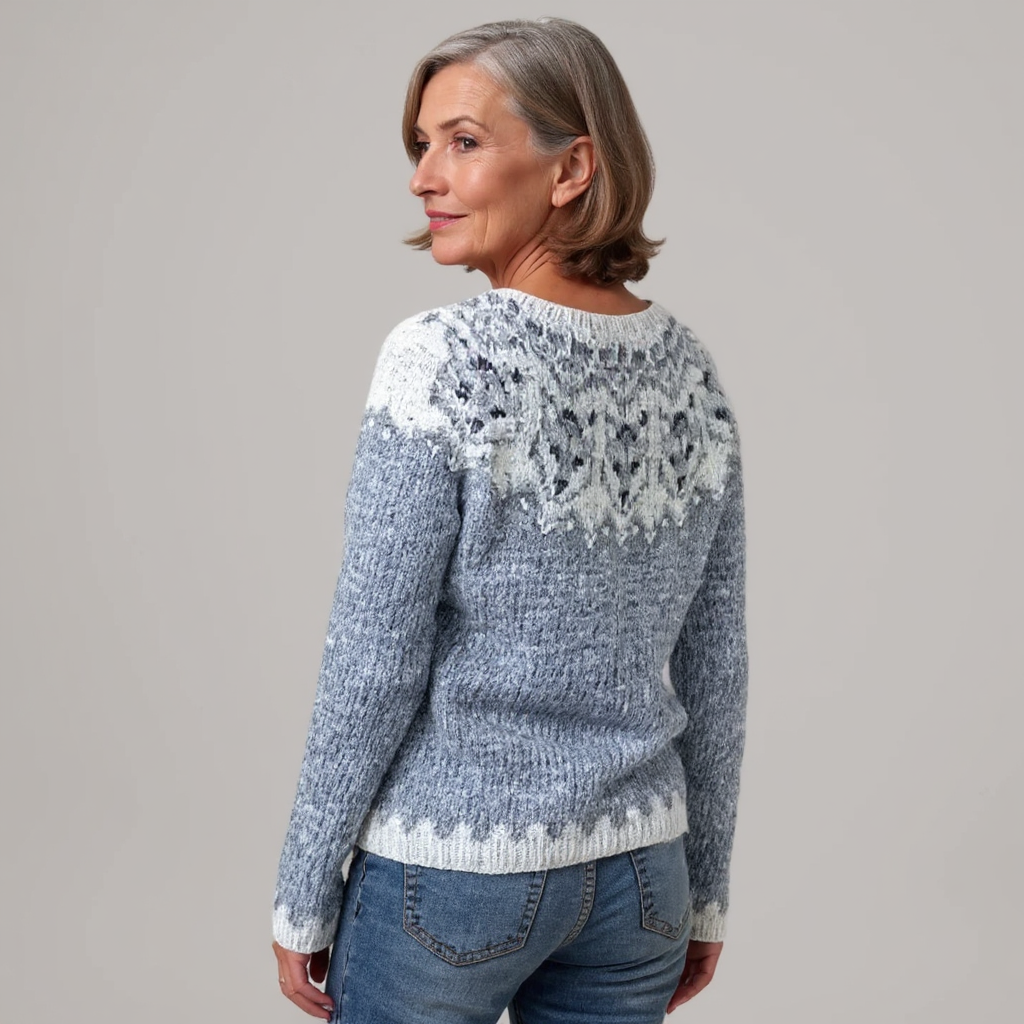 DELACROIX | Pull Maille Empiècement Givré Léa