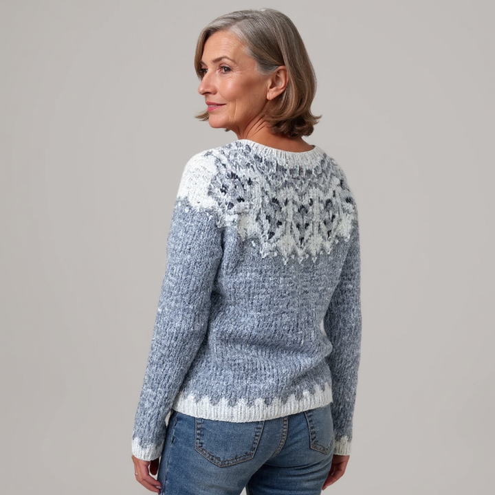 DELACROIX | Pull Maille Empiècement Givré Léa