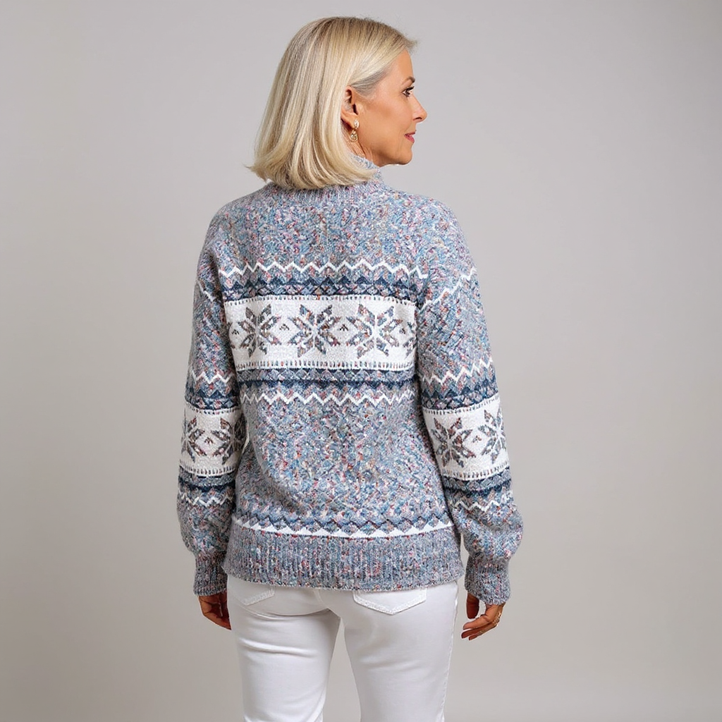DELACROIX | Pull Col Montant Flocons Margot