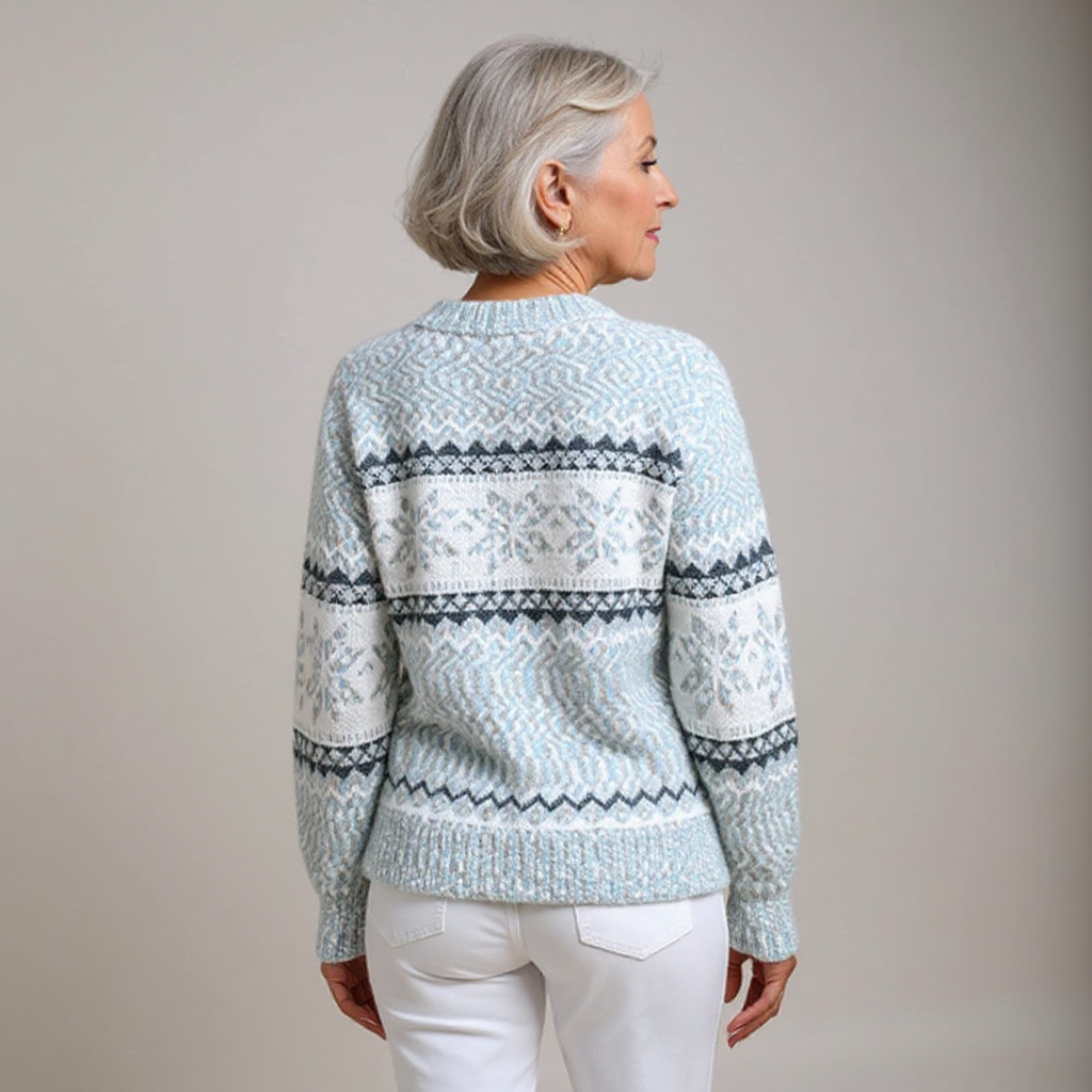 DELACROIX | Pull Col Montant Flocons Margot