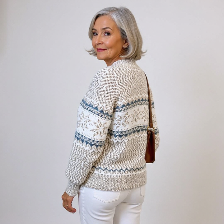 DELACROIX | Pull Col Montant Flocons Margot