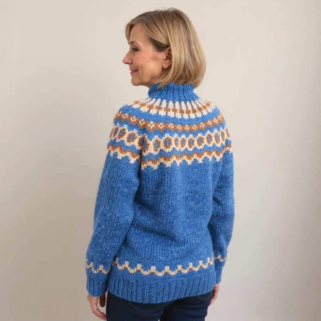 DELACROIX | Pull Col Montant Jacquard Christine