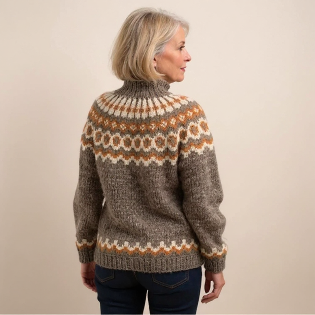DELACROIX | Pull Col Montant Jacquard Christine