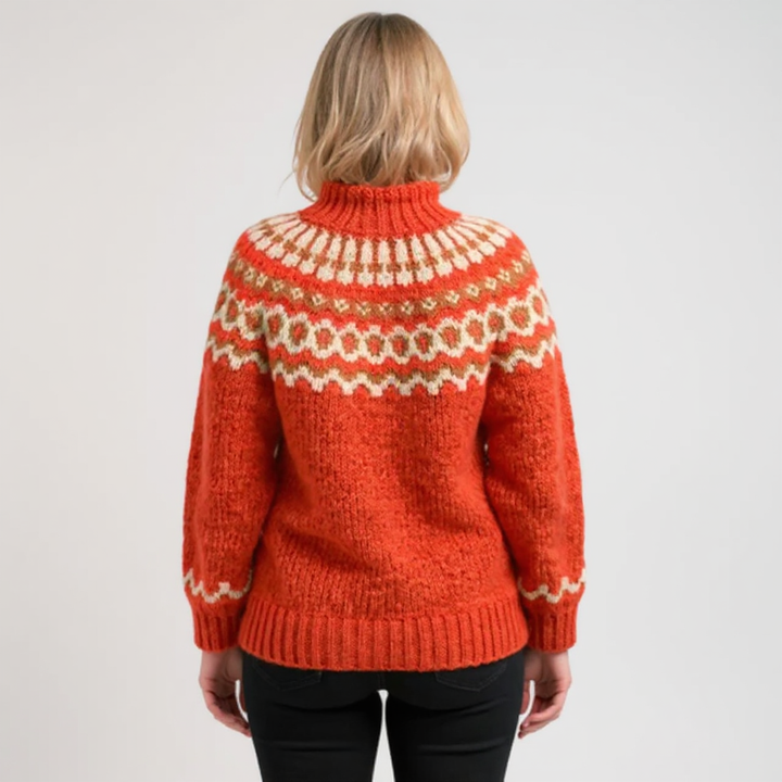 DELACROIX | Pull Col Montant Jacquard Christine
