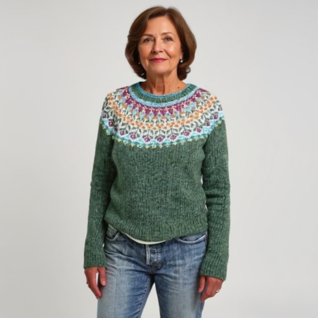 DELACROIX | Pull Maille Vert Sauge Véronique