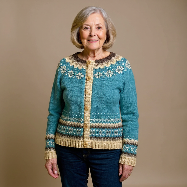 DELACROIX | Gilet Maille Boutonné Nordique Charlotte