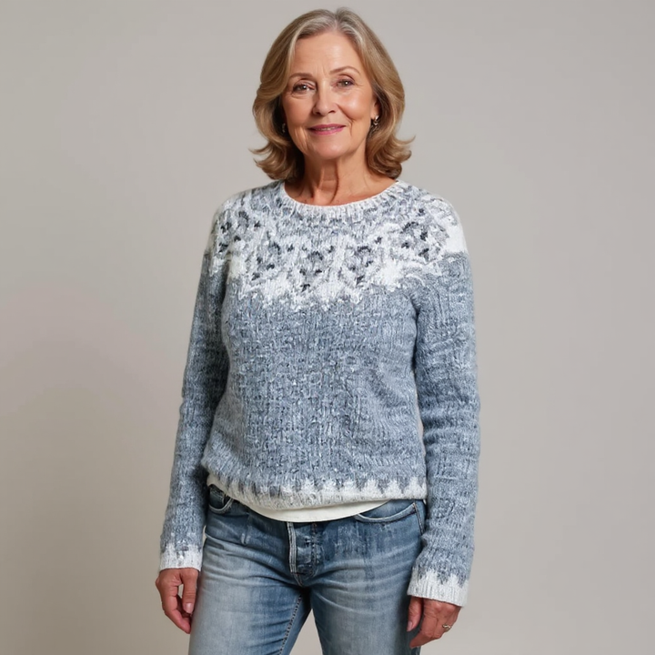 DELACROIX | Pull Maille Empiècement Givré Léa