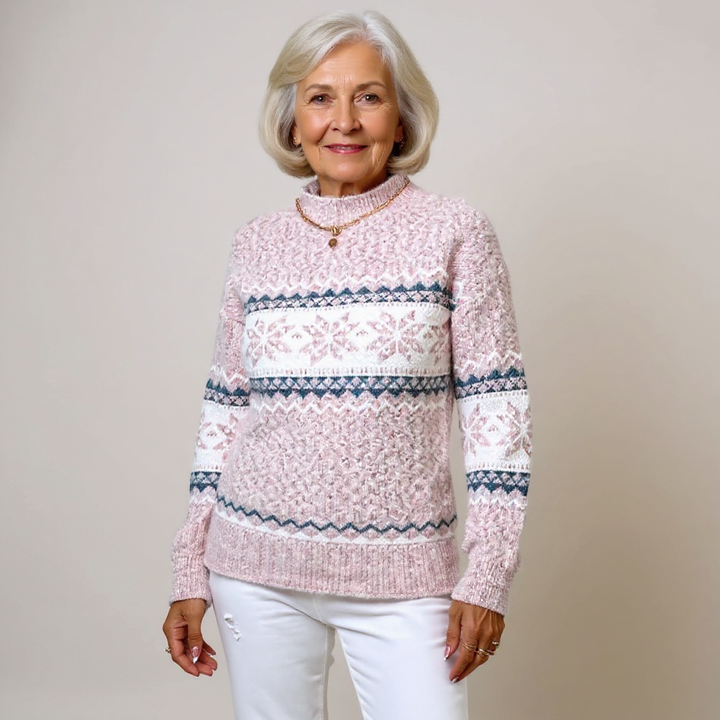 DELACROIX | Pull Col Montant Flocons Margot