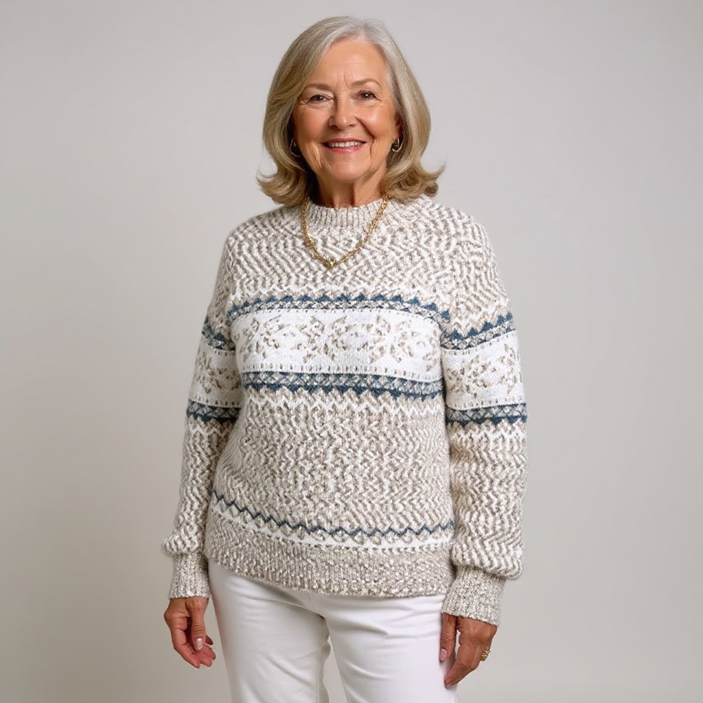 DELACROIX | Pull Col Montant Flocons Margot
